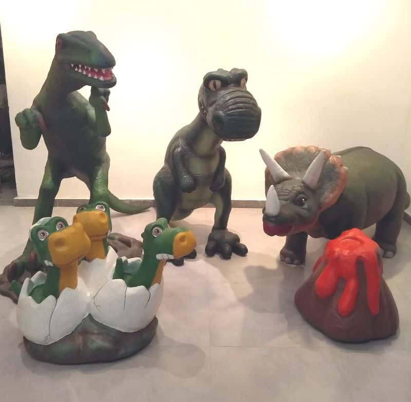 kit 3 dinossauros